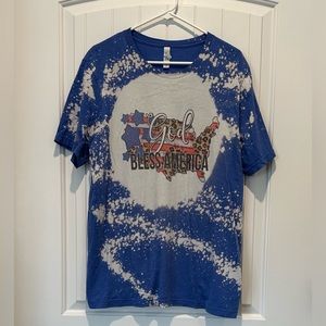 Bella Canvas God Bless America Bleached Tee